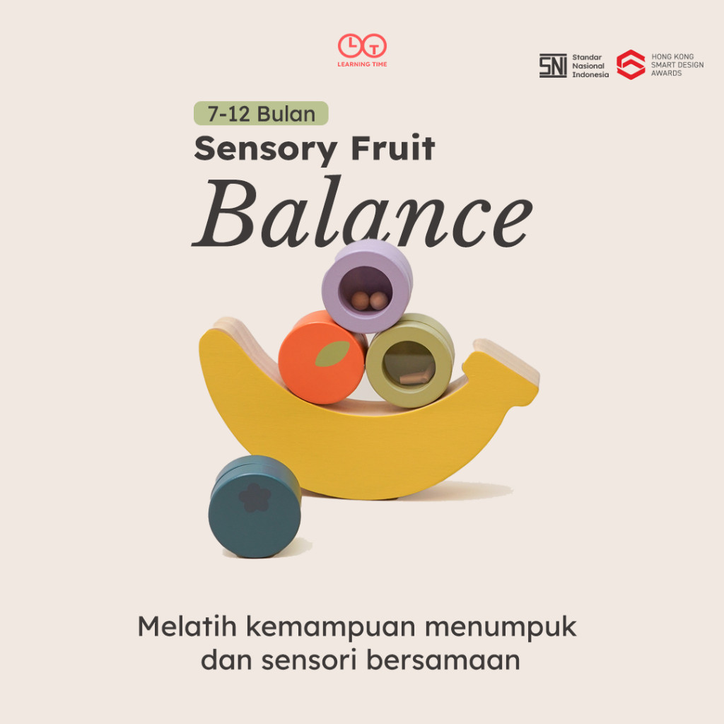 TINATAH Learning Time- Sensory Fruit Balance-Stacking toys/Mainan sensorik anak 1 tahun/Mainan bayi 