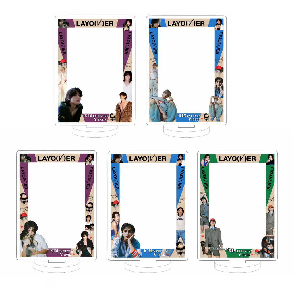 

Kpop idol V Kim Tae Hyung New Album Acrylic Photo Picture Frame Cards Display Stand Home Decor Desktop Ornaments Gift