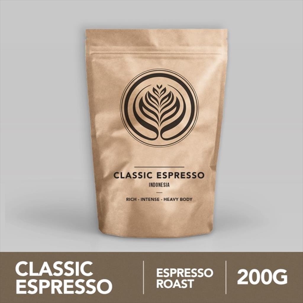 

Classic Espresso 200g - Biji Kopi Arabika 200gr | Coffeenatics