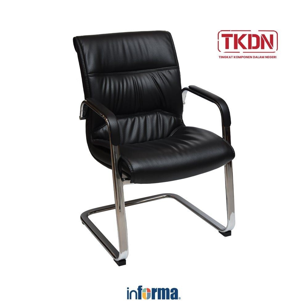 

Informa G Council Kursi Tamu Kantor - Hitam Visitor Chair Tempat Duduk Client Furniture Indoor Kantor