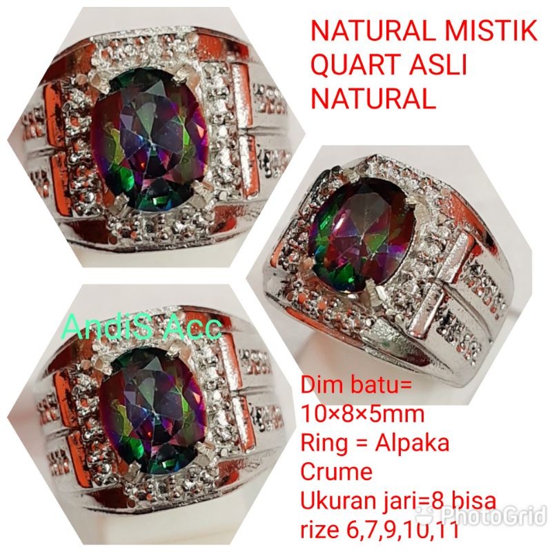 CINCIN BATU NATURAL MISTIK QUART ASLI NATURAL
