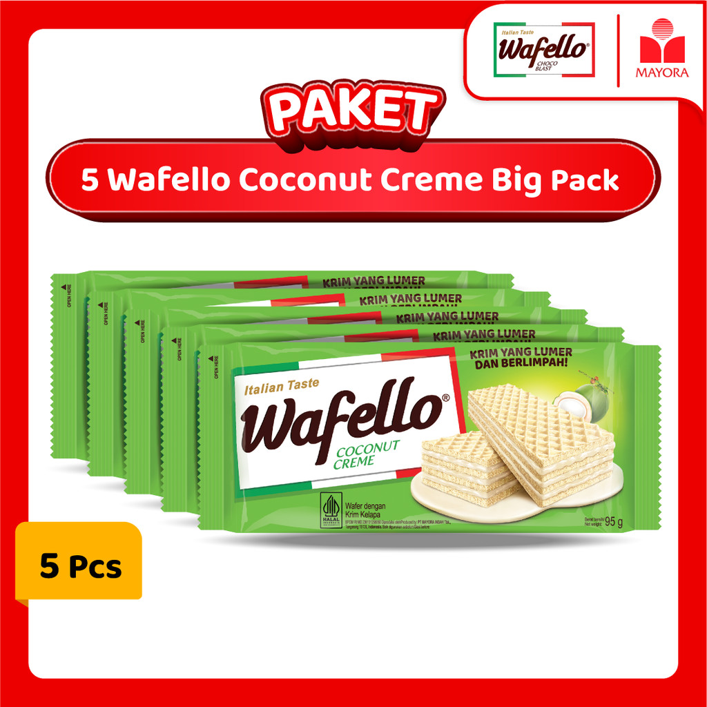 

Paket 5 Wafer Wafello Coconut Creme Big Pack