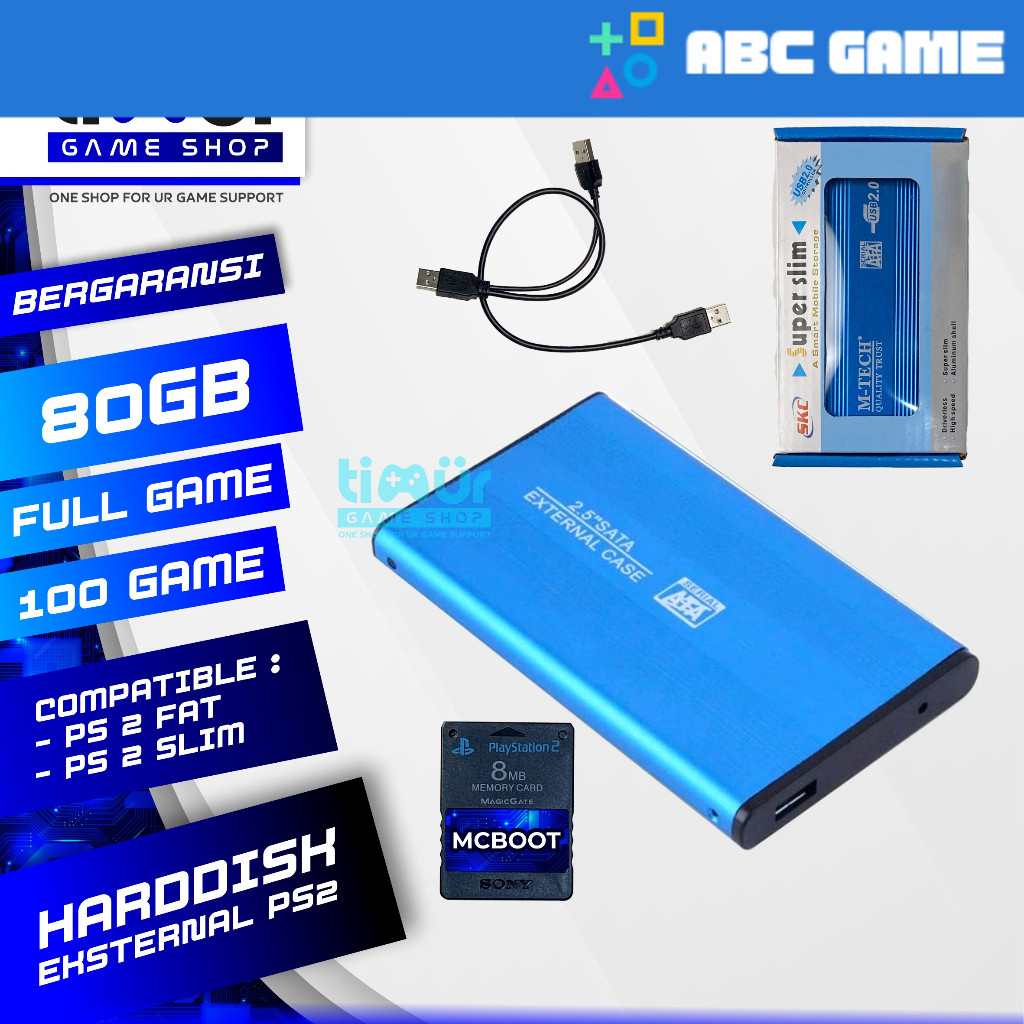 Harddisk Hardisk Eksternal Luar PS2 Support Semua PS2 80GB