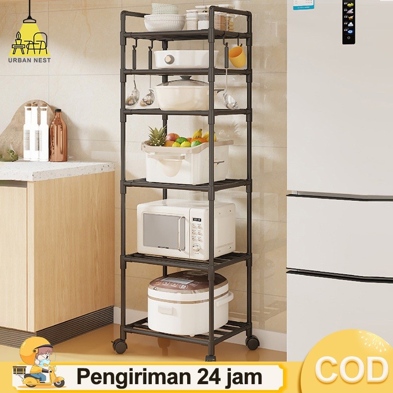 

COD Rak Penyimpanan 5 Tingkat Hitam Silver Rak Dapur Rak Dapur Susun Rak Bumbu Rak Oven Rak Multifungsi Rak Penyimpanan Rak Gudang