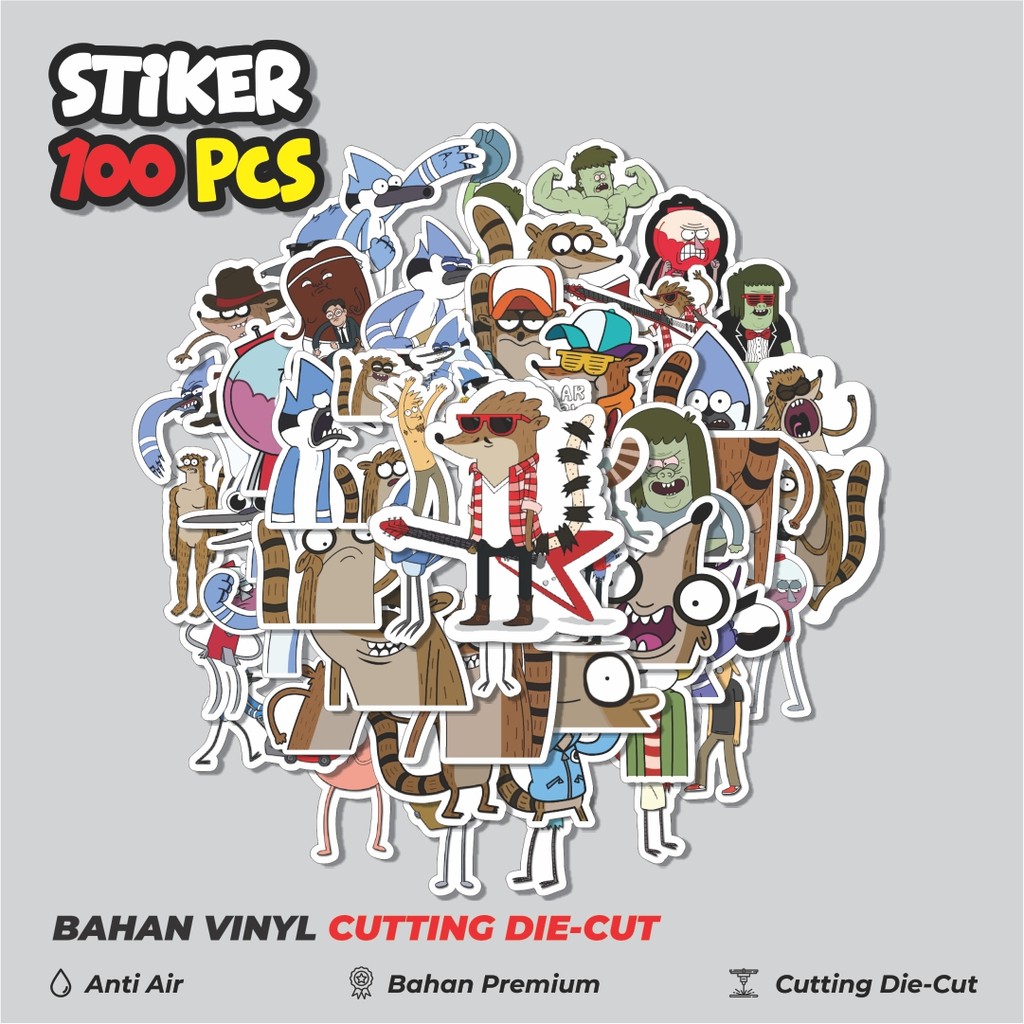 

Terbaru! 50 pcs Stiker Kartun Series Reguler Show 2 Dekorasi Lucu Kreatif untuk Notebook, Skateboard, HP