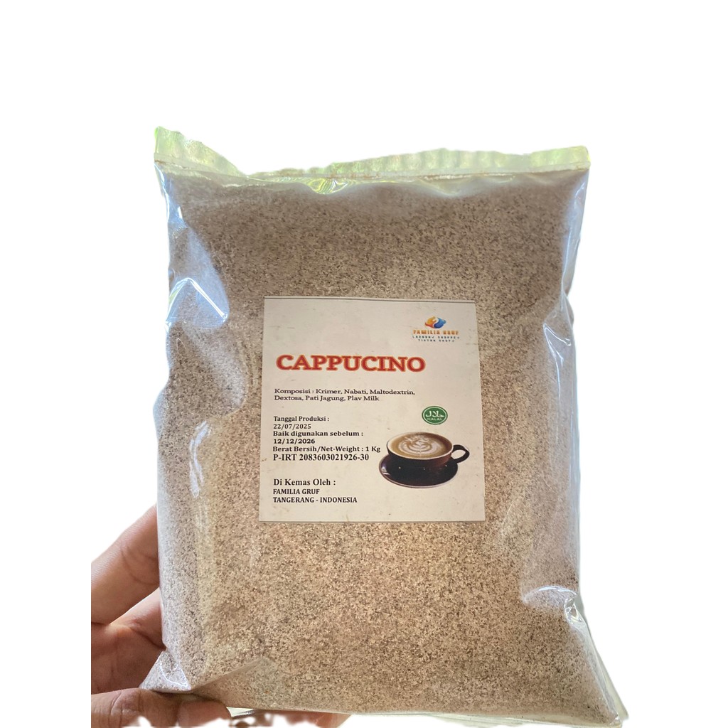 

TERLARIS - BUBUK MINUMAN CAPPUCINO 1 KG RENDAH GULA FAMILIA GRUF KOPI CAPPUCINO PREMIUM