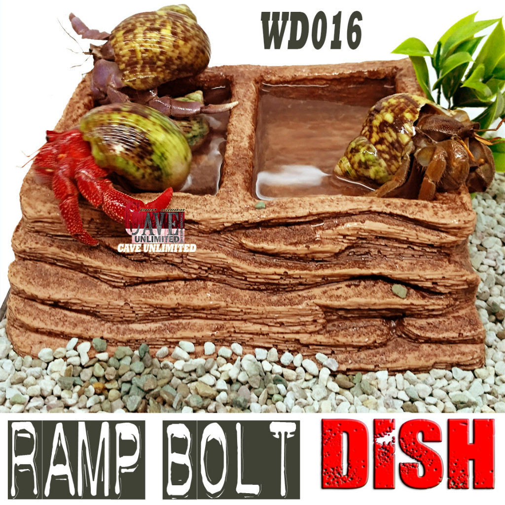 WD016B 2IN1 WATERDISH FEEDING DISH RAMP TEMPAT WADAH AIR MINUMAN MANGKUK MAKAN MINUM KELOMANG BREVIM