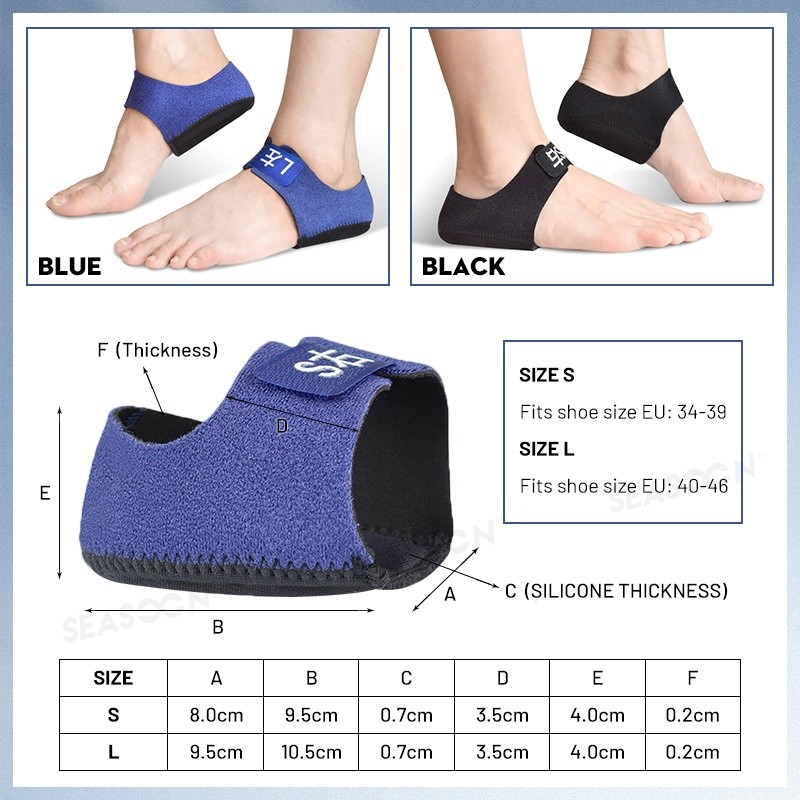 Pelindung Tumit Gel Bantalan Tumit Silikon Bernapas Pereda Nyeri Tumit Lengan Kaki Untuk Nyeri Tumit
