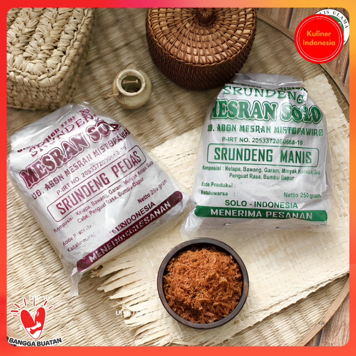 

Serundeng Kelapa Mesran Solo Pedas Manis 250 gram