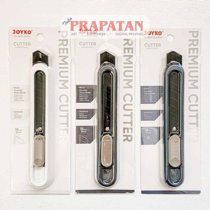 

Joyko Premium Cutter CU-0513~0514 | Alat Potong - CU-0513 18MM, WHITE