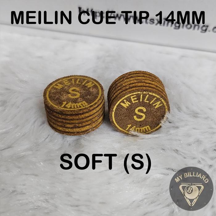 

^_^ Meilin Brown Cue Tip - 14mm Layer Kepala Stick Billiard Mei Lin - Soft V$