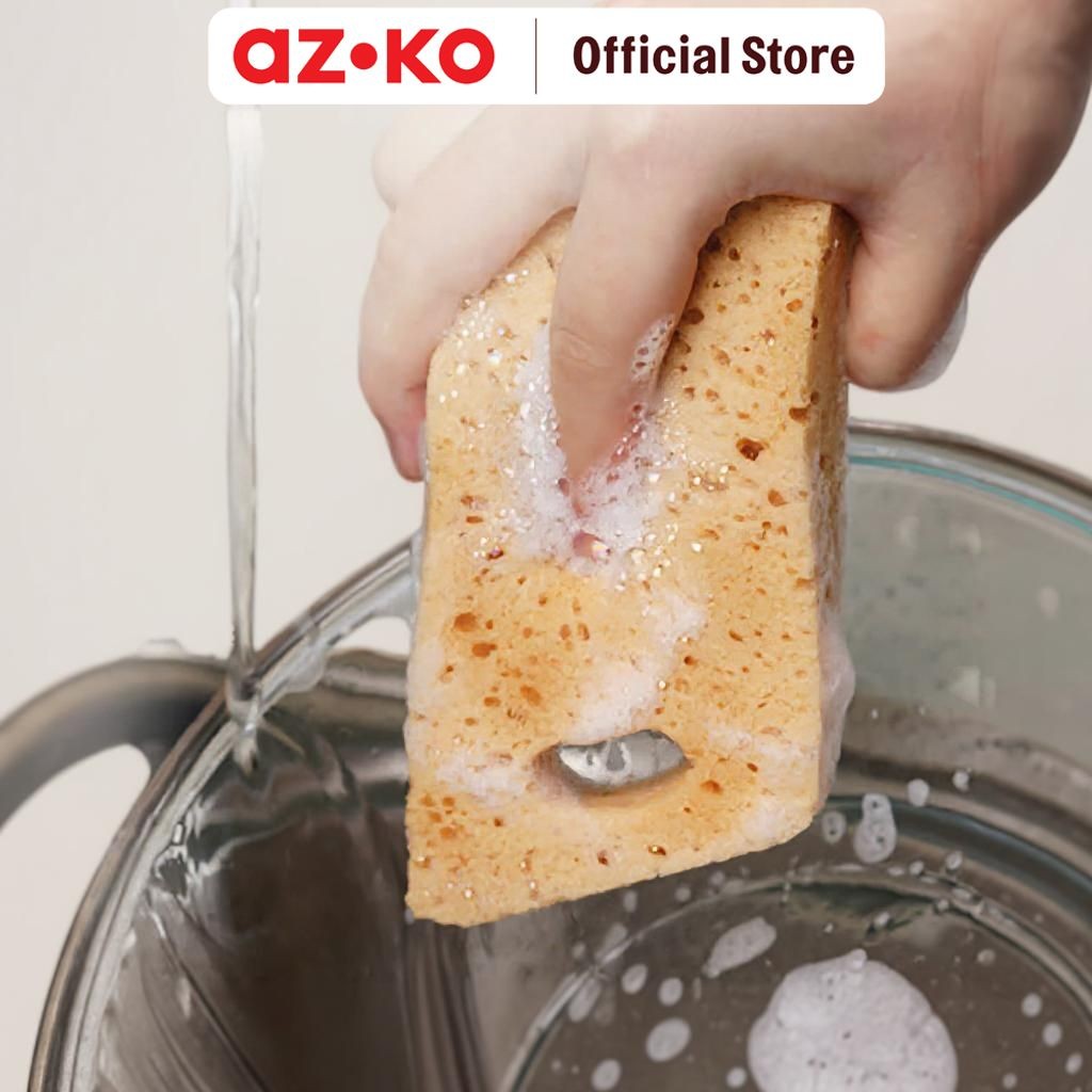 AZKO Proclean Set 3 Pcs Spons Scrubber Sisal Busa Penggosok Serbaguna Foam Pengangkat Kotoran Spons 