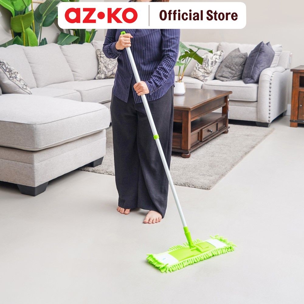 AZKO Proclean Chenille Alat Pel - Hijau Pelan Lantai Serbaguna Floor Mop Kain Lap Lantai Alat Kebers