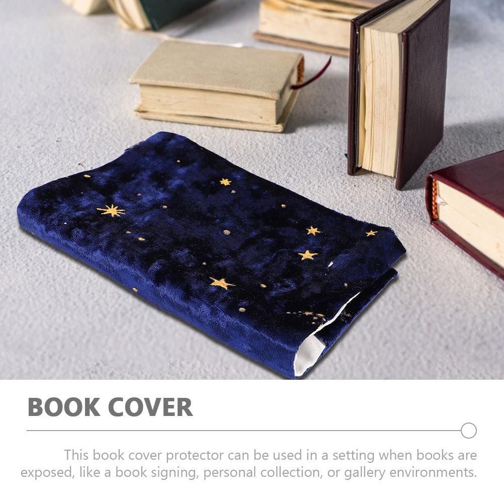 

A5 Velvet Book Cover Notebook Sleeve Star Moon Pattern Fabric Composition Notebooks Protector Pouch Dust Cover For