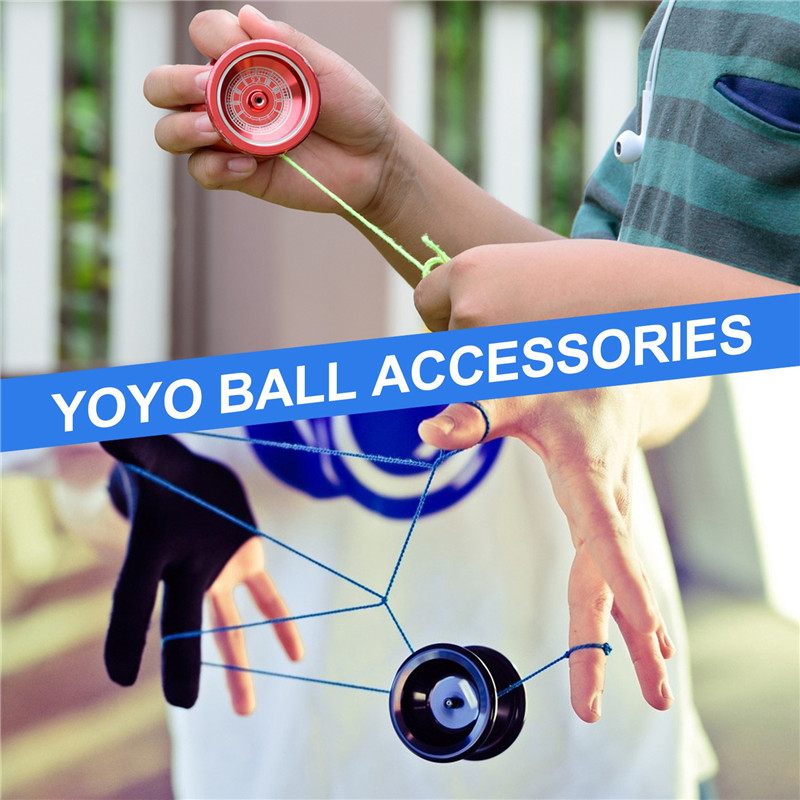 B24C-Yoyo Bearing Kit,12 Yoyo Strings,8 Silicone Pads,2 10 Ball Unresponsive Bearing,2 Narrow C Resp