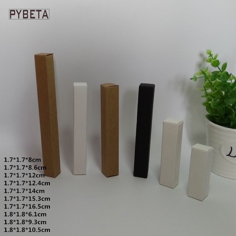 

100pcs- Blank Kraft Paper Box White Paper Black Paper Eyeliner Pen Lipstick Gift Packaging Boxes