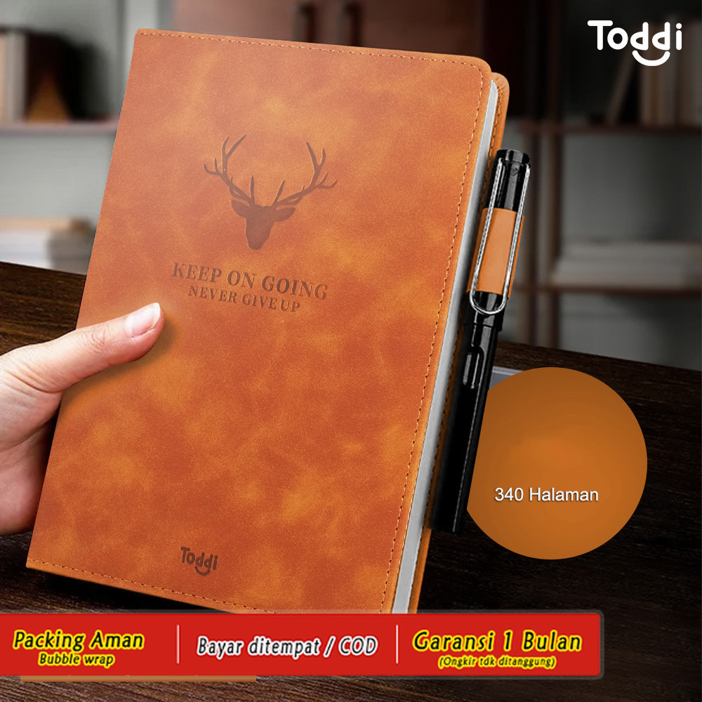 

Toddi Buku Jurnal Hardcover Notebook Diary 80GSM 340 Halaman Grid - CW-5025