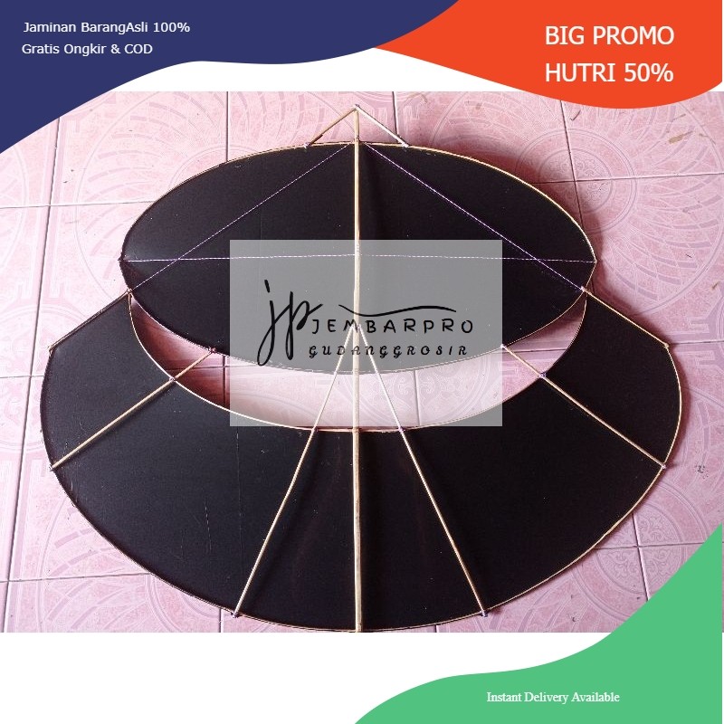 layang layang gapangan pegon ceper uk 1 meter polos