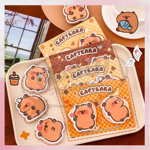 

Aerith Stationaries Sticky notes 2 in 1 capybara Memo cuted shaped S-SN028