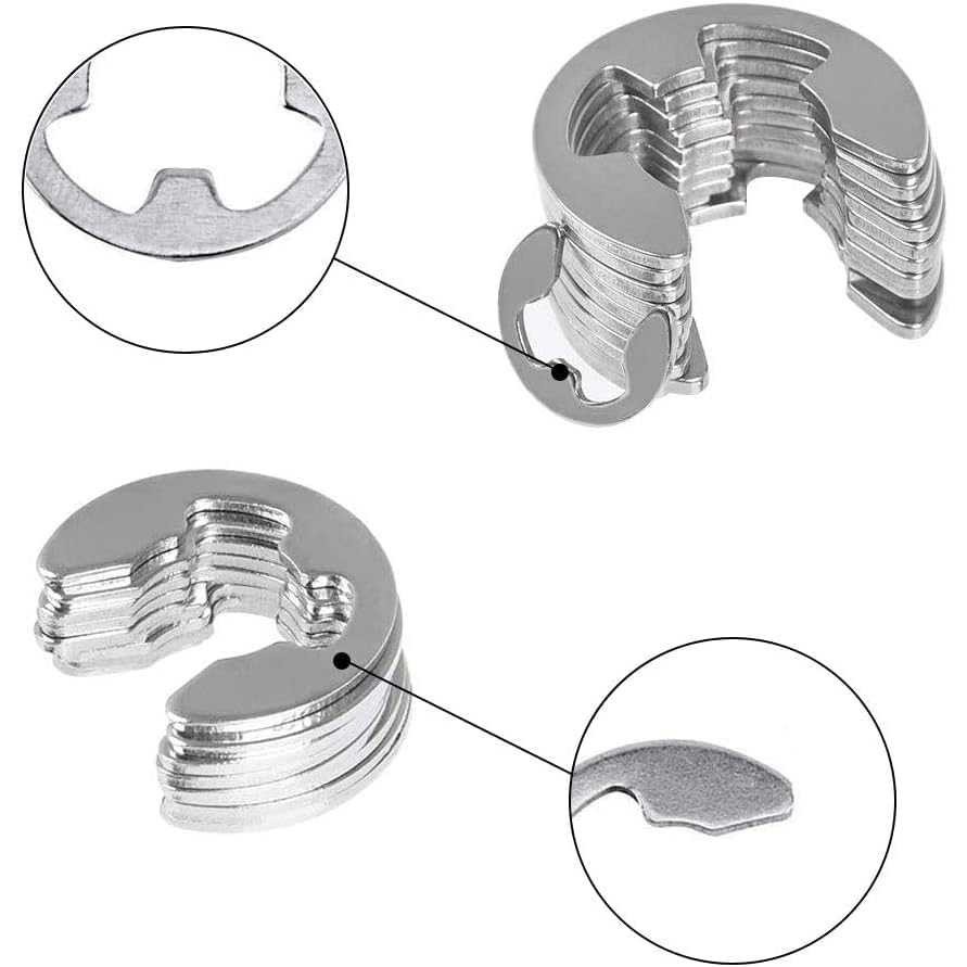 

ANDEASTR JARBLUE E-Clip External Retaining Ring Assortment Kit 120PCS - JR20