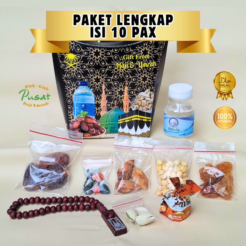 

Paket premium Oleh Oleh Haji dan Umroh Gift Hampers Souvenir Umroh Ekonomis Dus Bebas Pilih