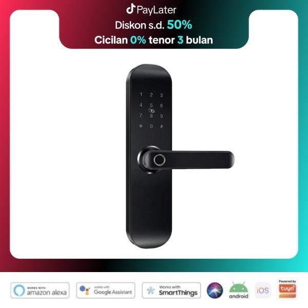 

BARDI SMART DOOR LOCK WIFI FINGER PRINT RFID - HANDLE PINTU - -, -