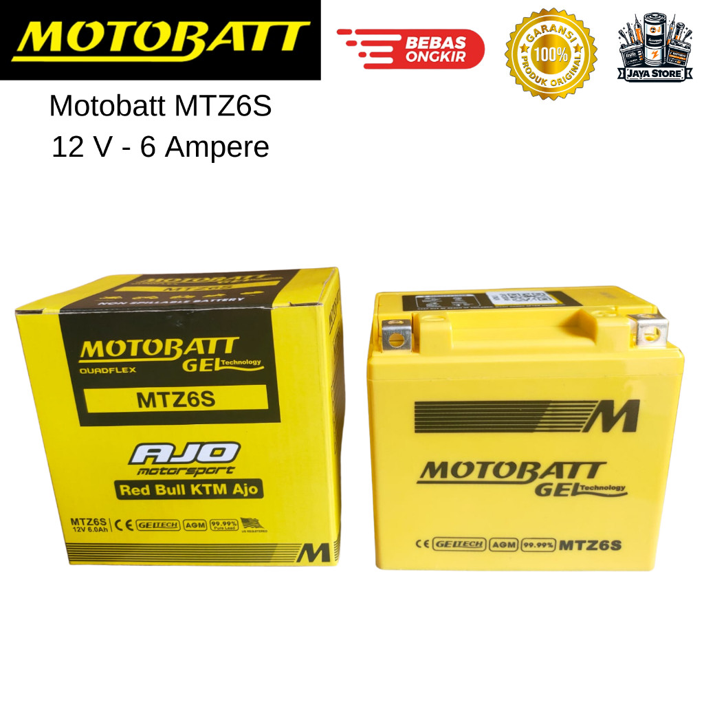 Aki Motor Vario 160, Vario Old 125/150, Vario New 125/150 Motobatt Original MTZ6S