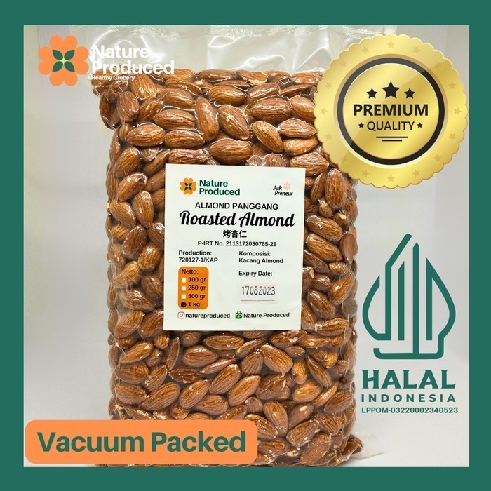 

[Nature Produced] Roasted Almond - Kacang Almond Panggang | Tanpa Garam | Vegan | Camilan Sehat