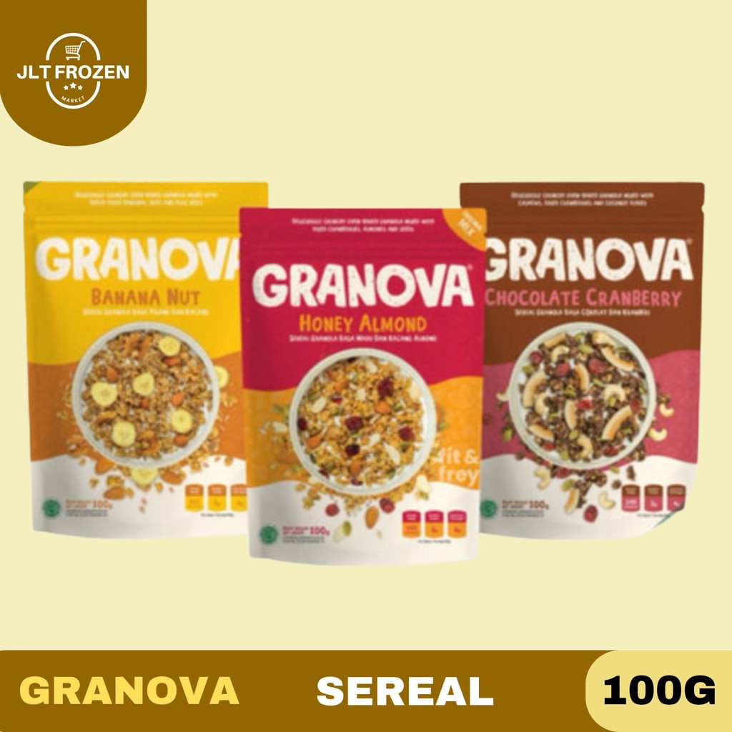 

Granova Granola Banana Nuts / Pisang & Kacang / Snack sehat / Cemilan / Kemasan 100g