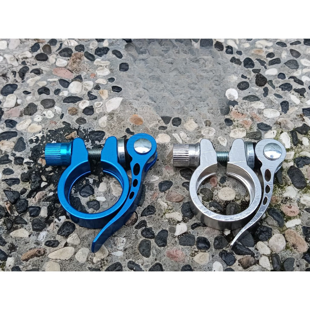 Seatclamp Klem Sadel 28.6 mm Quick Release QR Seatpost 25.4 mm 28.6x25.4mm Alloy Sepeda MTB Lipat