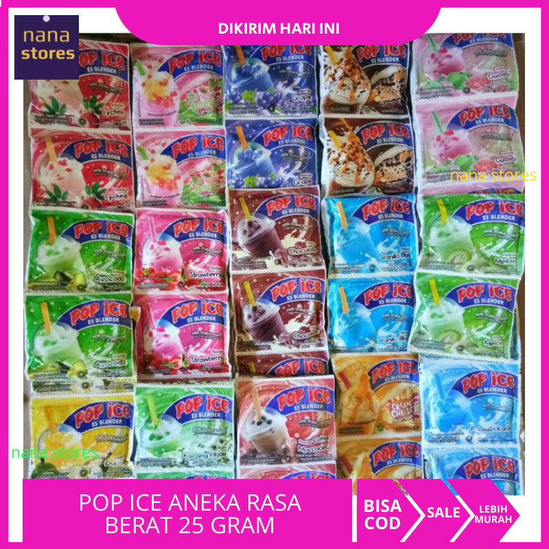 

Pop Ice Aneka Rasa Berat 25 Gram Harga Persachet