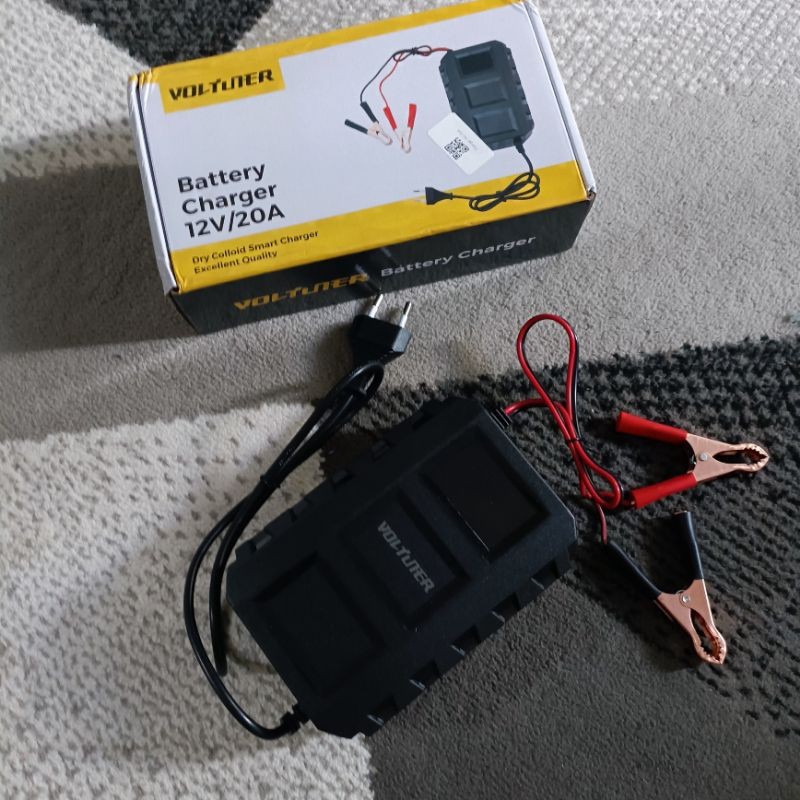 VOLTUNER Charger Aki 20A 12/20A Cas Aki 20 Ampere Aki Motor Mobil Truk dan aki lainnya