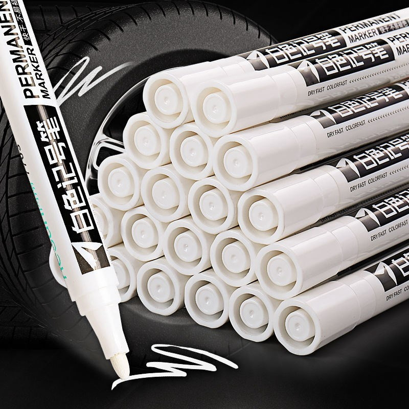 

1/3/5pcs White Marker Pens 0.8 1 2 2.8mm Oily Waterproof White DIY Graffiti Sketching Markers Stationery Wrting School Supplies