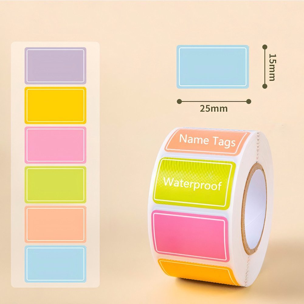 

500pc/Roll Colorful Colorful Label Stickers Waterproof Handwritten Inventory Address Coding Name Tags Removable Coding Decals