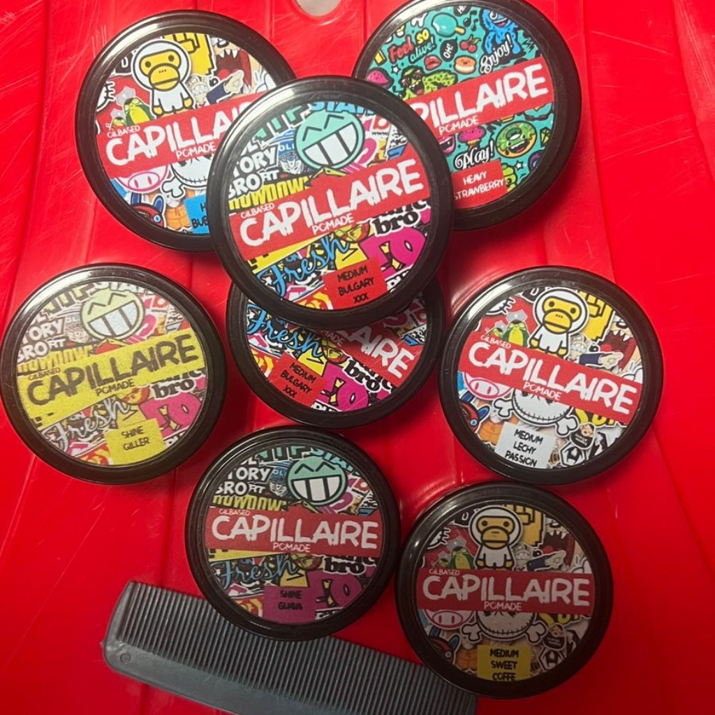 Pomade Oil Based 55 Gr Pria Tahan Lama - Minyak Rambut Capillaire Rambut Basah Free Sisir
