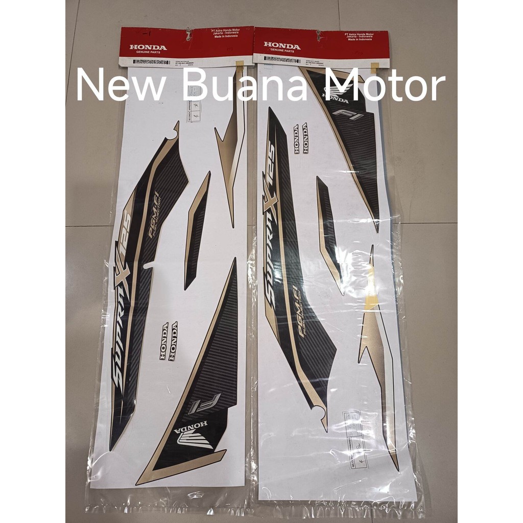 Stiker Sticker Striping Body New Supra X 125 Fi Hitam 871X0K41N50ZAL 871X0K41N50ZAR