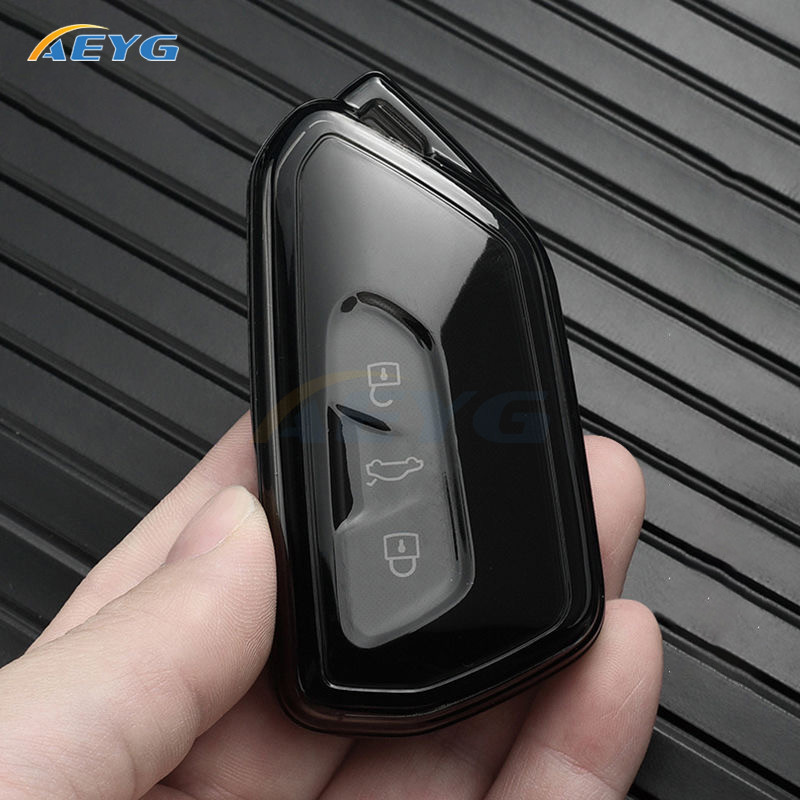New TPU Car Key Case Cover Shell For VW Volkswagen Golf 8 2020 Skoda Octavia A8 2021 SEAT Leon MK4 P