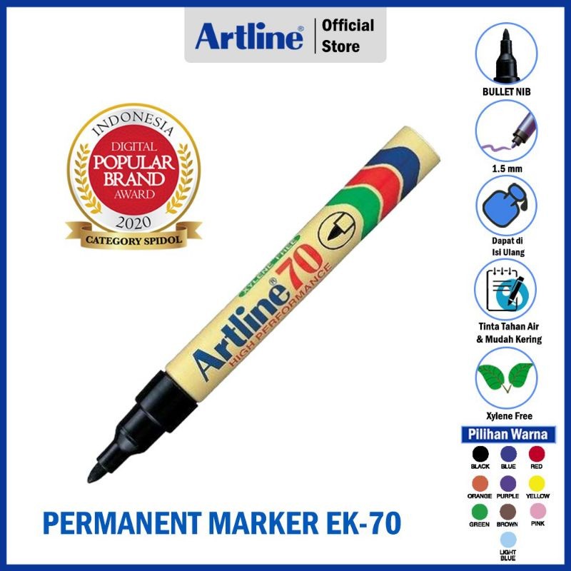 

Spidol Artline permanent marker EK-70 ( 1pak/12pcs )