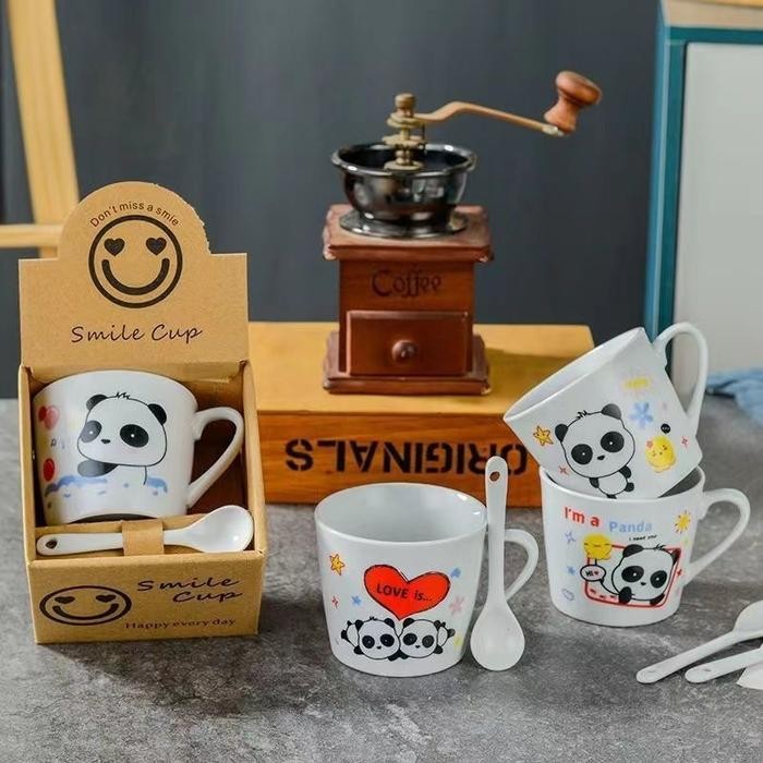 Gelas Mug Keramik Lucu - panda