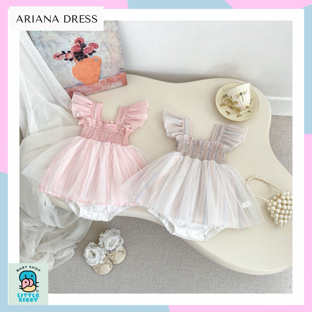JONSTORE LITTLE KIBBY - ARIANA DRESS | DRESS BAYI | BAJU BAYI | BAJU ANAK | GAUN PESTA ANAK | GAUN P