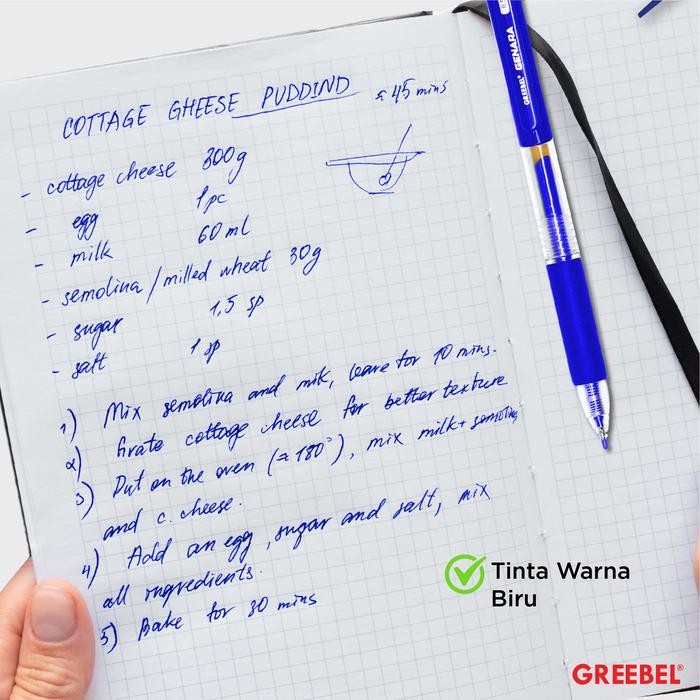 

GREEBEL PULPEN GEL / Gel Pen Genara GP-508 0.5 Biru (12PCS/SET) / Ballpen Gel Ballpoint Bolpen Bolpoin Pena Gel