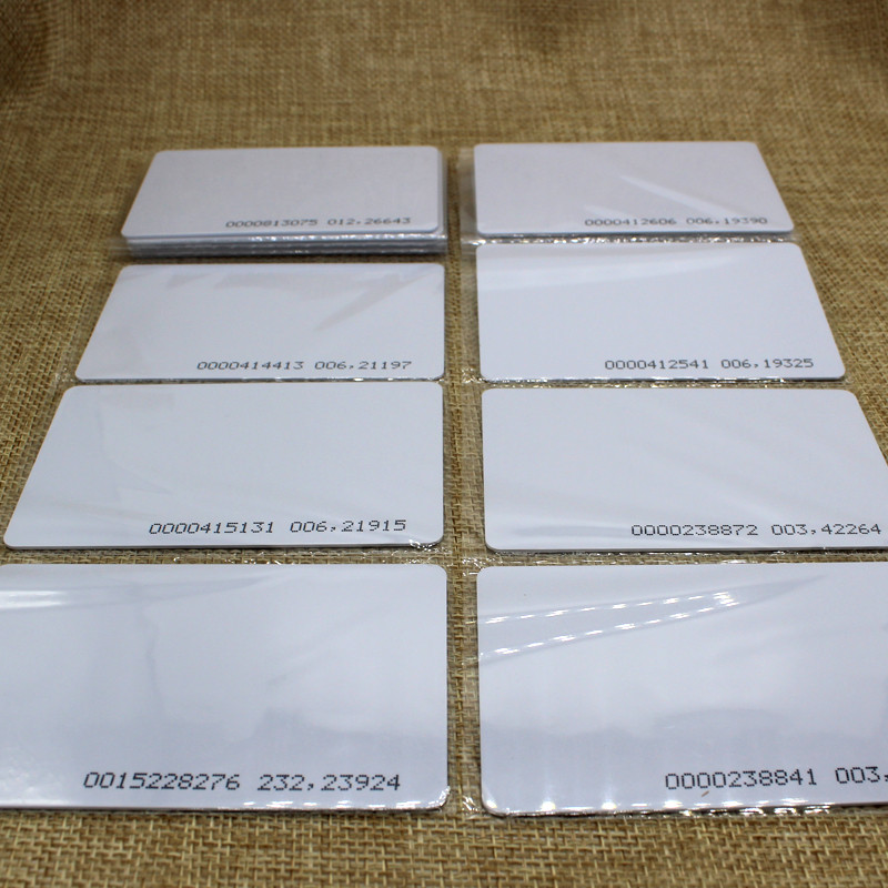 

100pcs RFID Cards 125KHz EM4100 TK4100 Smart Card Proximity RFID Tag for Access control