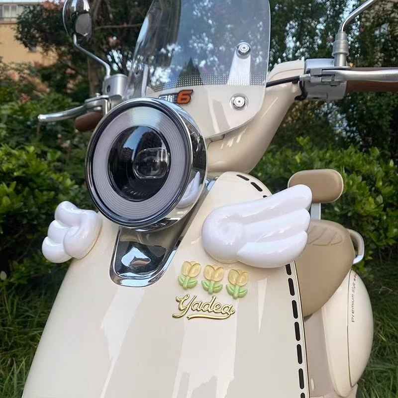 Warna Permen Lucu/Stiker Mobil Tulip/Dekorasi Kendaraan Listrik/Bunga Kecil/Dekorasi Helm Skuter Lis