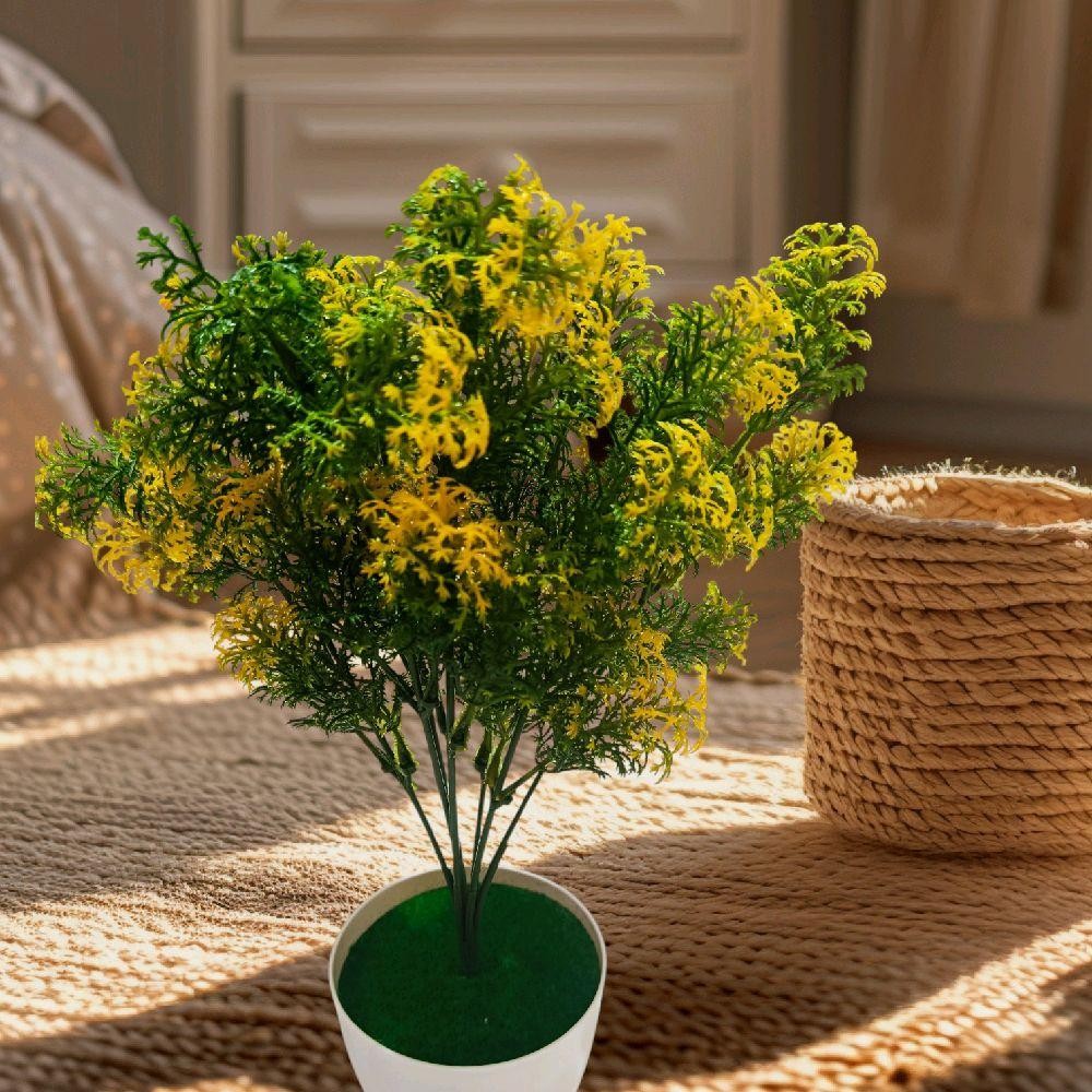 hiasan bunga palsu tinggi ±30cm lebar bunga ±20cm pot bhn.Plastik