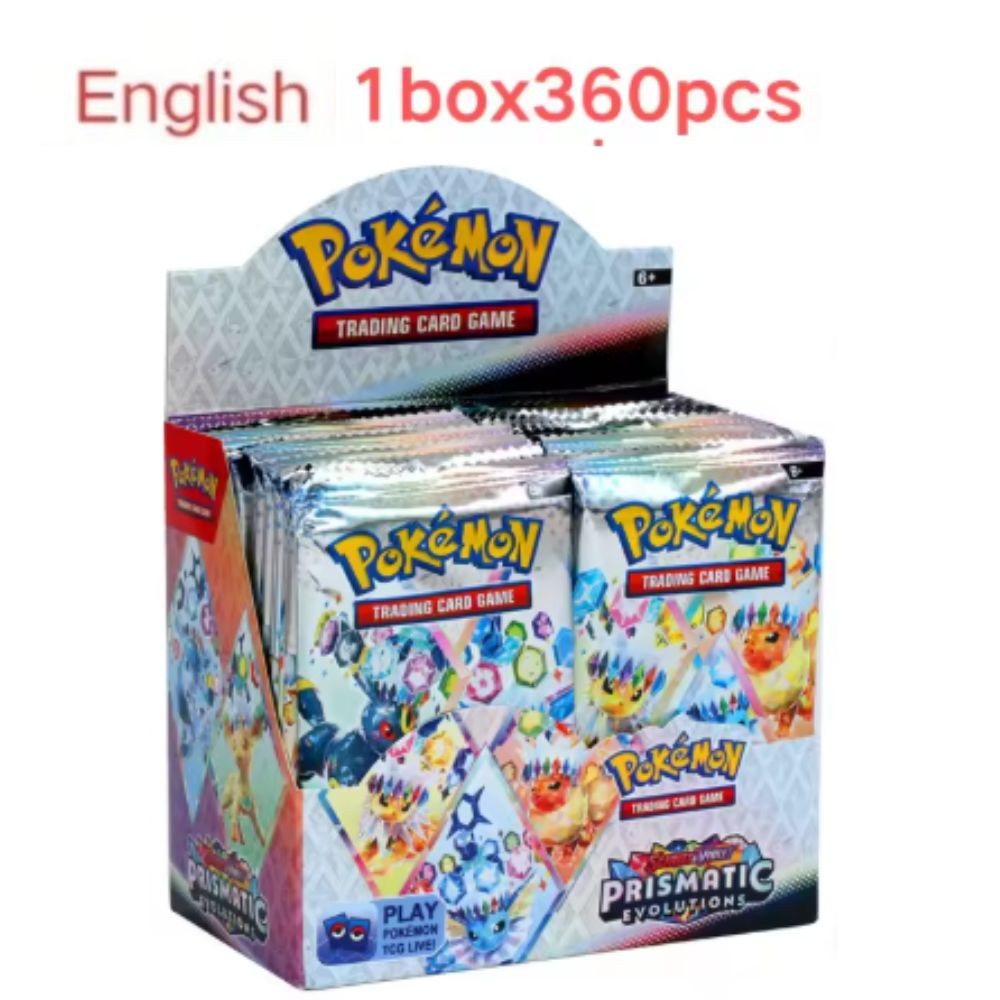 

360 Pcs Pokemon Card Prismatic Evolutions Obsidian Flames PALDEAN FATES Surging Sparks English Booster Battle Transaction Card