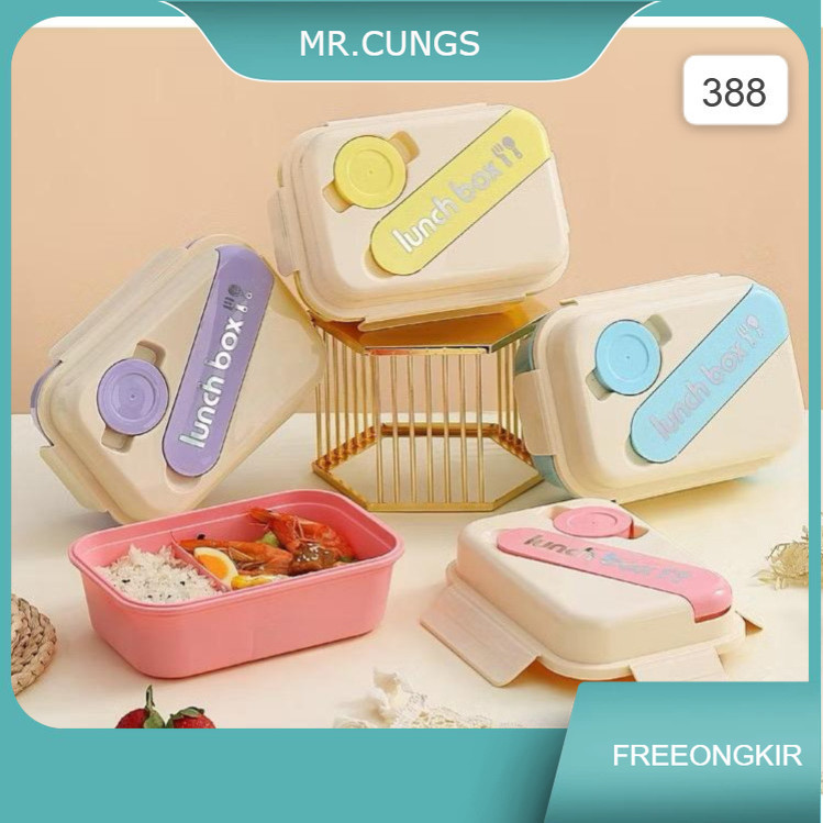 (  )Lunch Box Set Free Sendok & Garpu