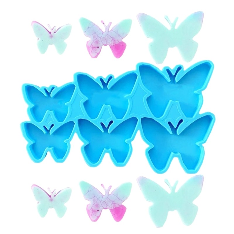 

DIY 6 Cavity Butterfly Shape Earrings Silicone Mold Handmade Jewelry Keychain Necklace Pendant Charms Epoxy Resin Casting Mould