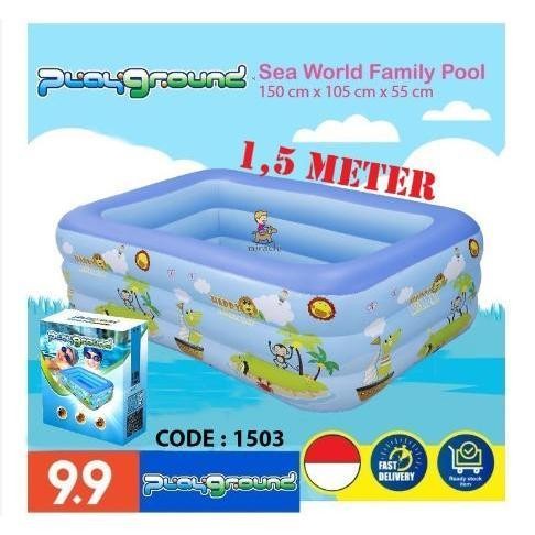 PAKET KOMPLIT Kolam Renang Anak / Kolam Mandi Bola Ocean Life Pool Kado Perahu Tenda 1 set playgroun