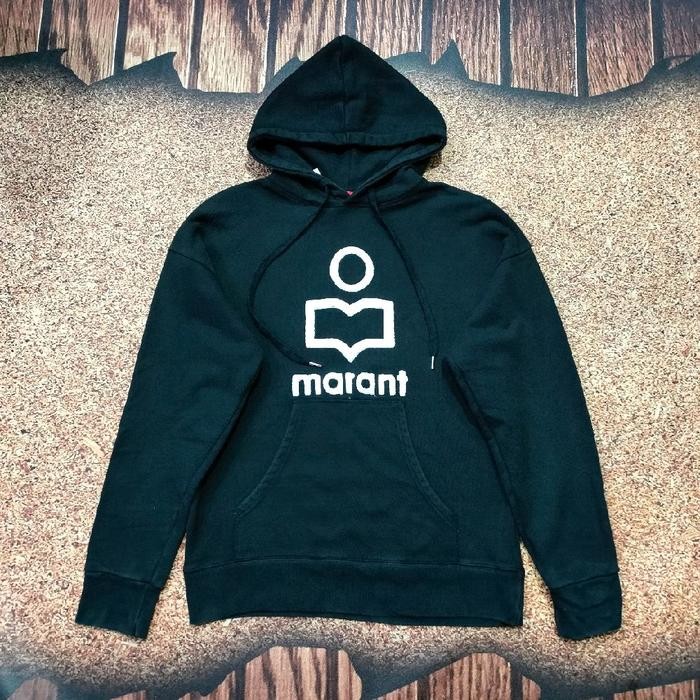 pullover hoodie logo bordir REMI MARANT hitam big logo bordir casual murah bagus size L