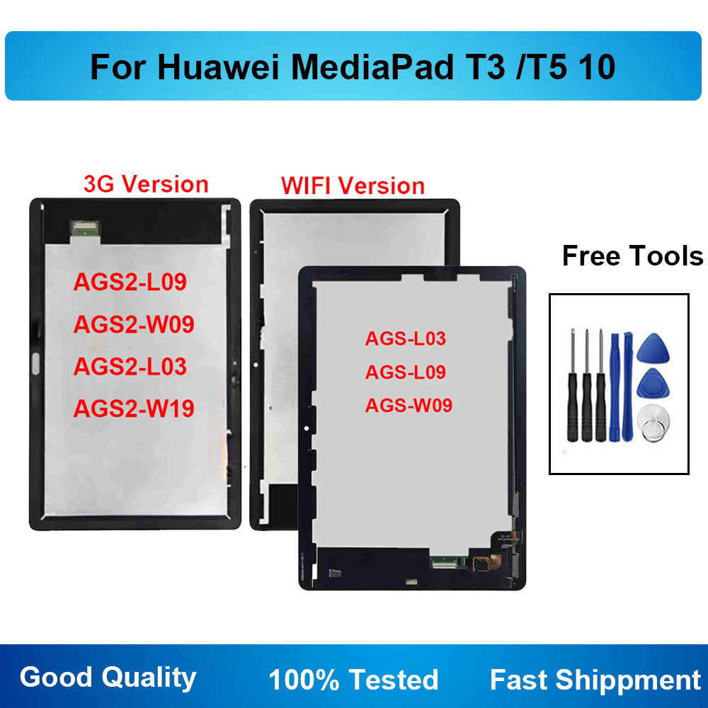 For Huawei MediaPad T3 T5 10 AGS-L03 AGS-L09 AGS-W09 AGS2-L09 AGS2-W09 AGS2-L03 LCD Touch Screen Dis